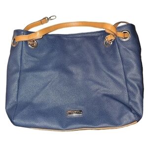 Nautica navy blue and brown shoulder bag